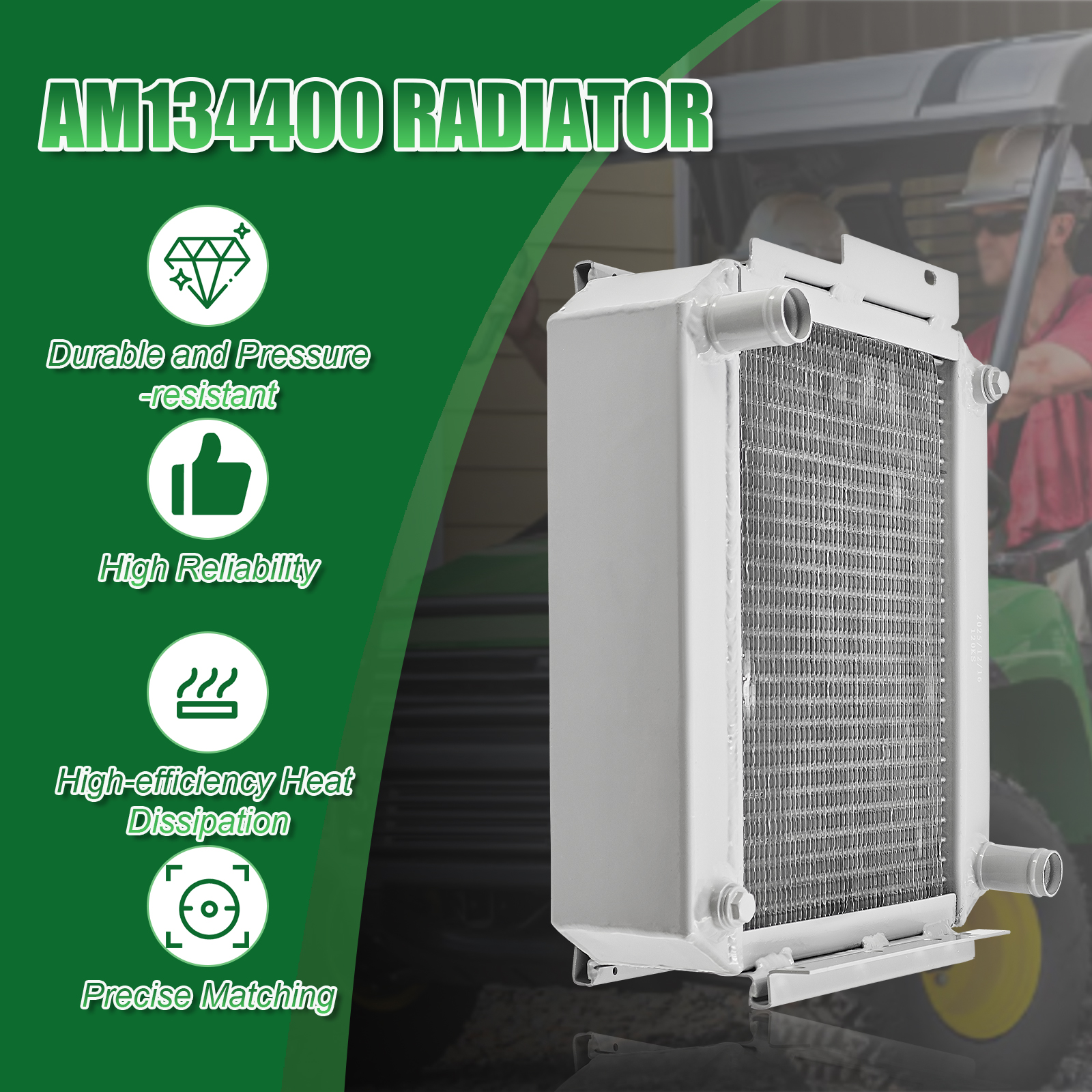 Aluminum Radiator fits for John Deere Gator 6X4 Diesel #AM134400 