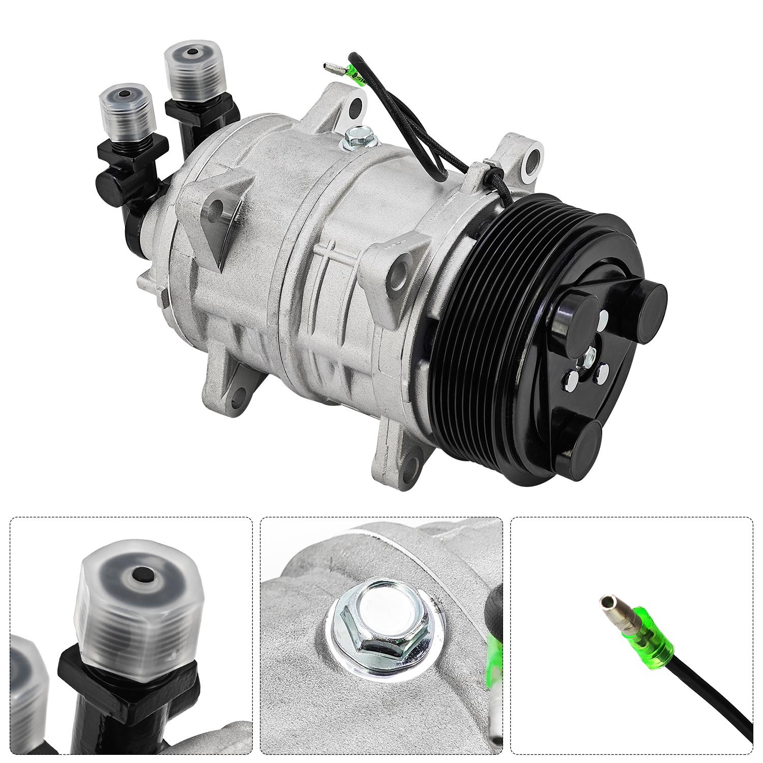 A/C Compressor Fits for Freightliner Caterpillar CAT 3126B Engine #2247820000