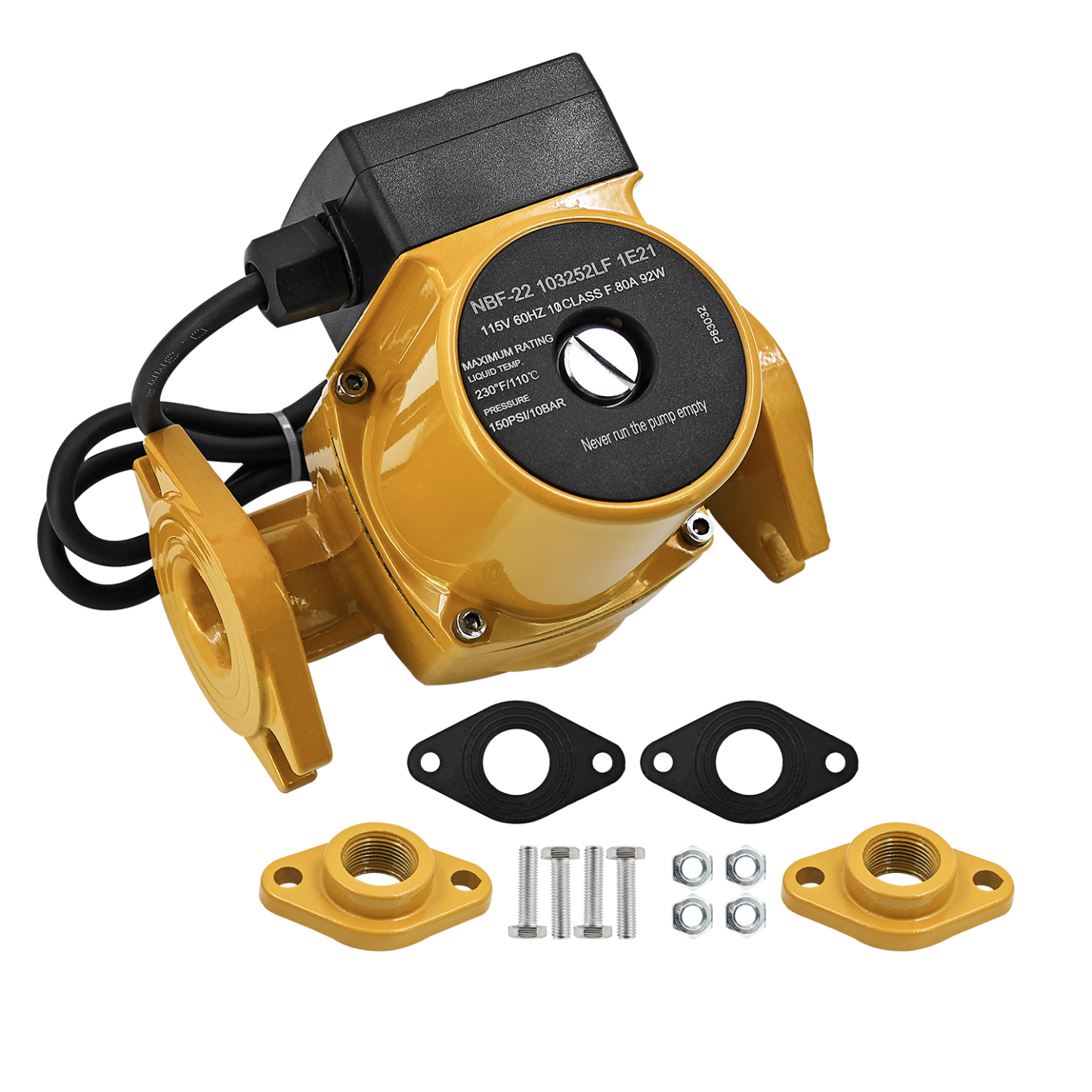 Circulator Pump for Bell & Gossett Model NBF-22 for Potable Water/Nbf and SSF Lead-Free Cast iron 1/25 HP 115V 92W 3 Speed