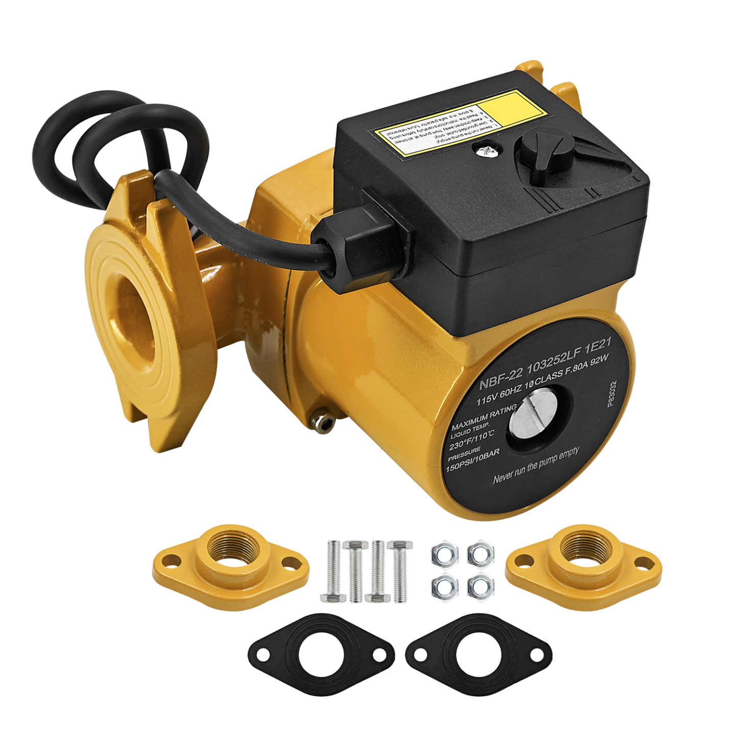 Circulator Pump for Bell & Gossett Model NBF-22 for Potable Water/Nbf and SSF Lead-Free Cast iron 1/25 HP 115V 92W 3 Speed