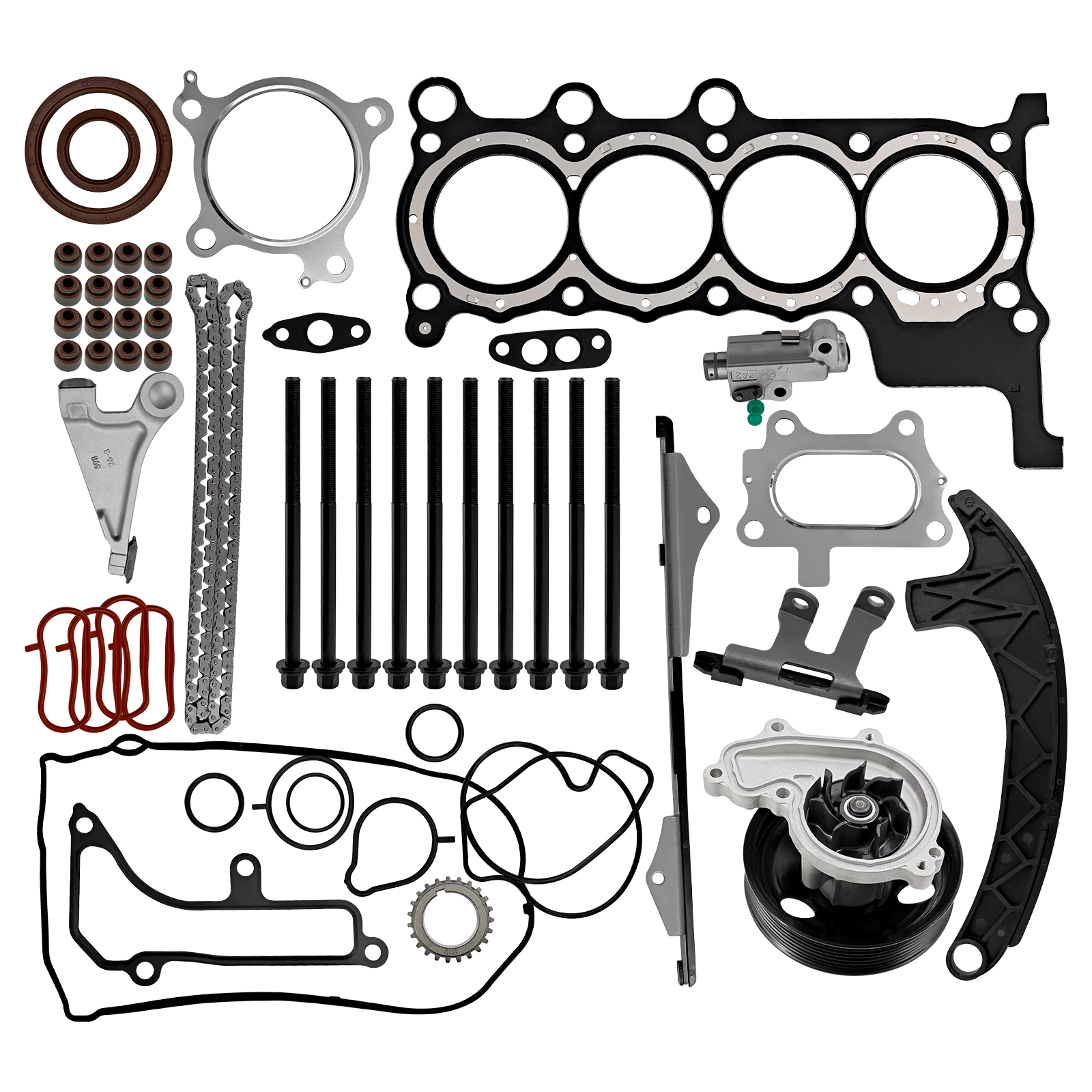 Engine Timing Chain Kit w/Head Gasket Water Pump Fits for Honda Civic CR-V 1.5L 2016-2020