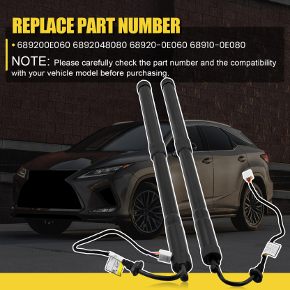 Rear Left & Right Tailgate Power Hatch Lift Support Shock Strut Fits for Lexus RX350 RX450h 2020-2022 #689200E060