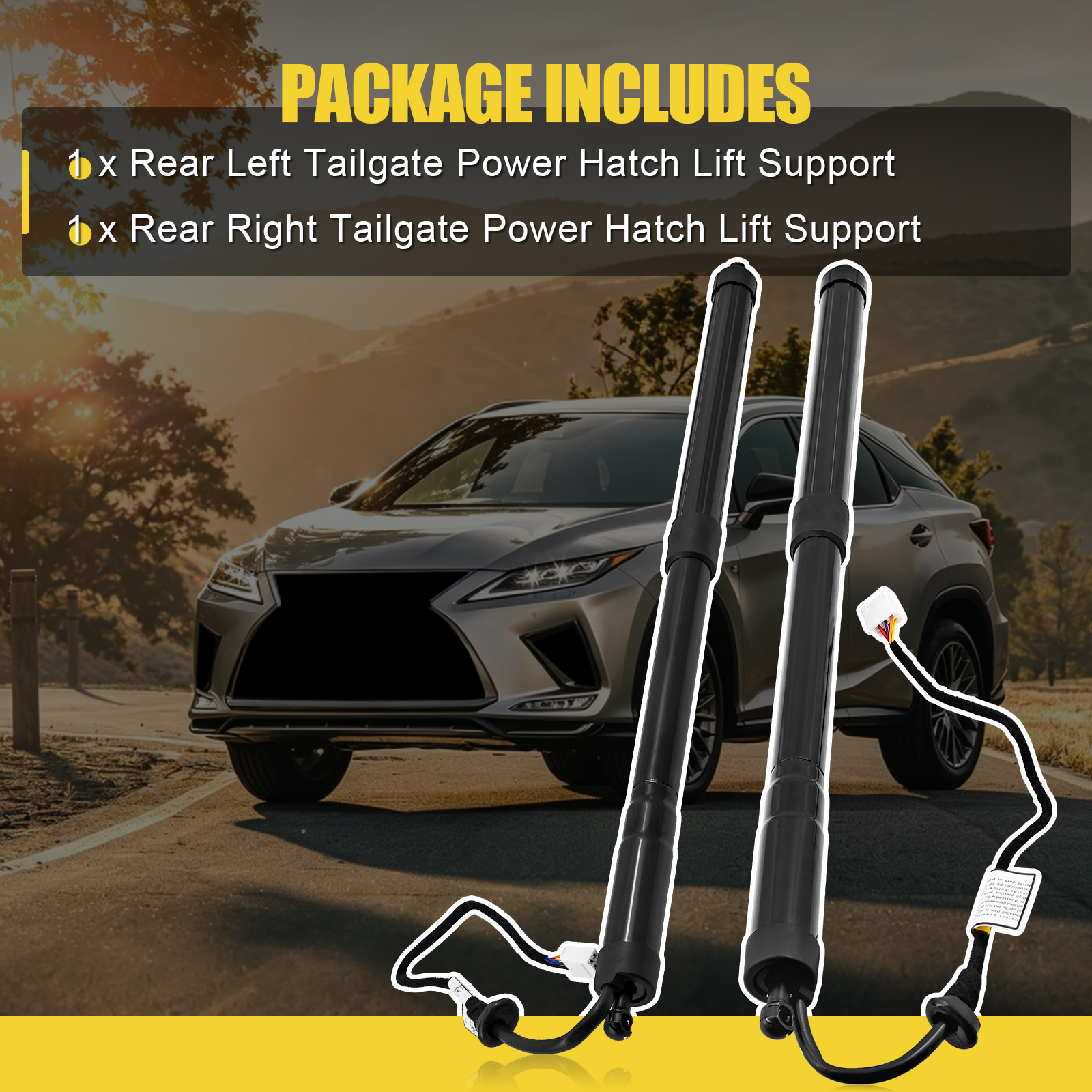 Rear Left & Right Tailgate Power Hatch Lift Support Shock Strut Fits for Lexus RX350 RX450h 2020-2022 #689200E060