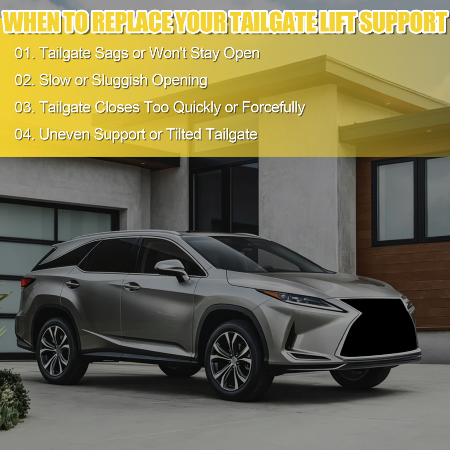 Rear Left & Right Tailgate Power Hatch Lift Support Shock Strut Fits for Lexus RX350 RX450h 2020-2022 #689200E060