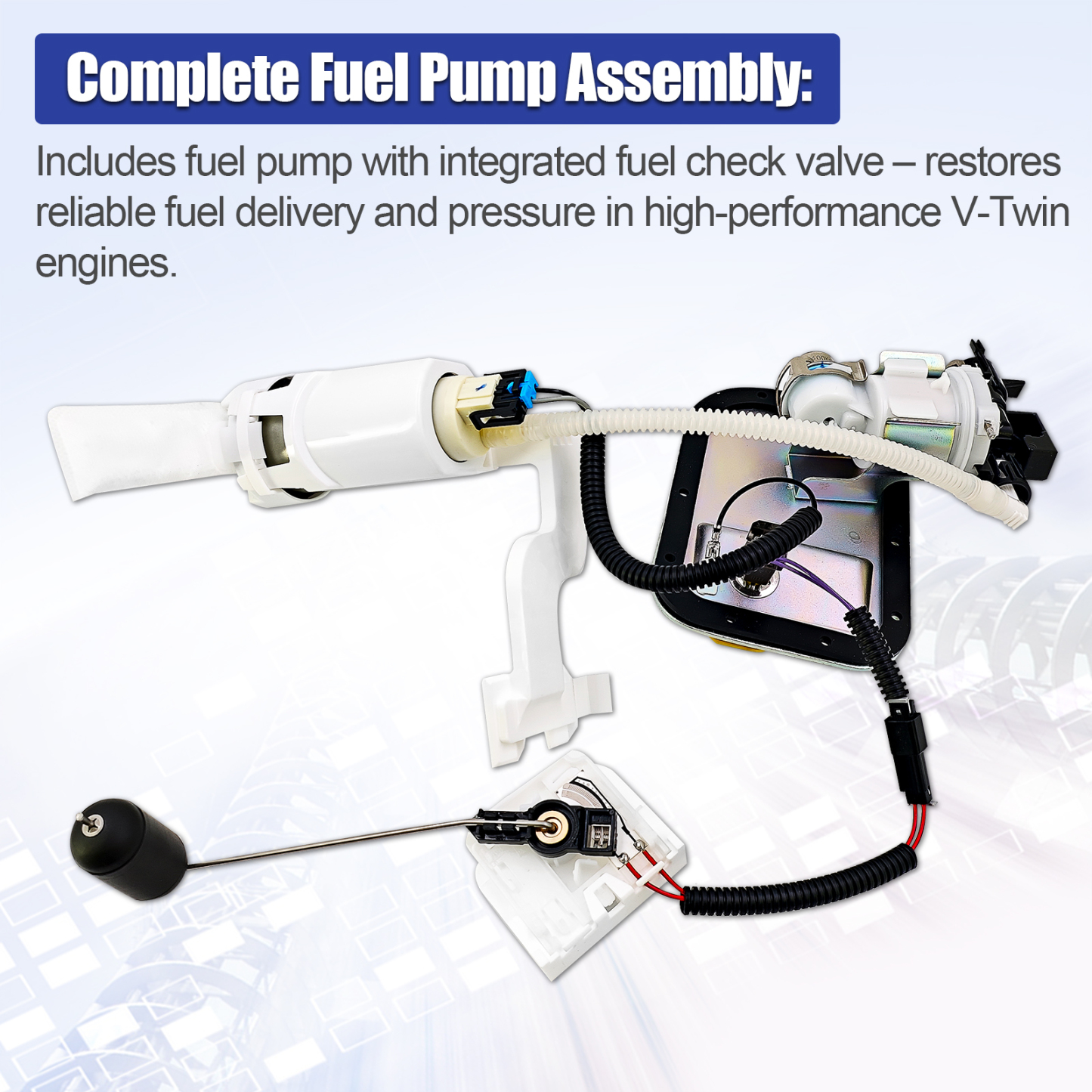 Fuel Pump Assembly Fits for Harley-Davidson Softail Slim Heritage Fat Boy Deluxe Cross Bones 2008-2017