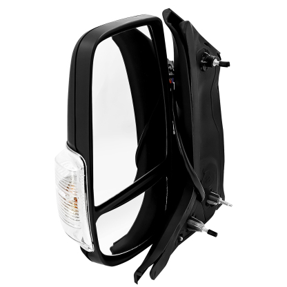 Left Driver Side Tow Mirror Fits for Ford Transit 150 250 350 2018-2019 Support Power Folding Power Heated Adjust with Turn Signal Light Short Arm