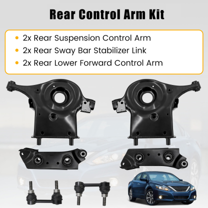 Rear Control Arm kit w/Rear Bar Stabilizer Link Fits for Nissan Altima 2.5L 3.5L 2013-2018, Maxima 3.5L 2016-2018