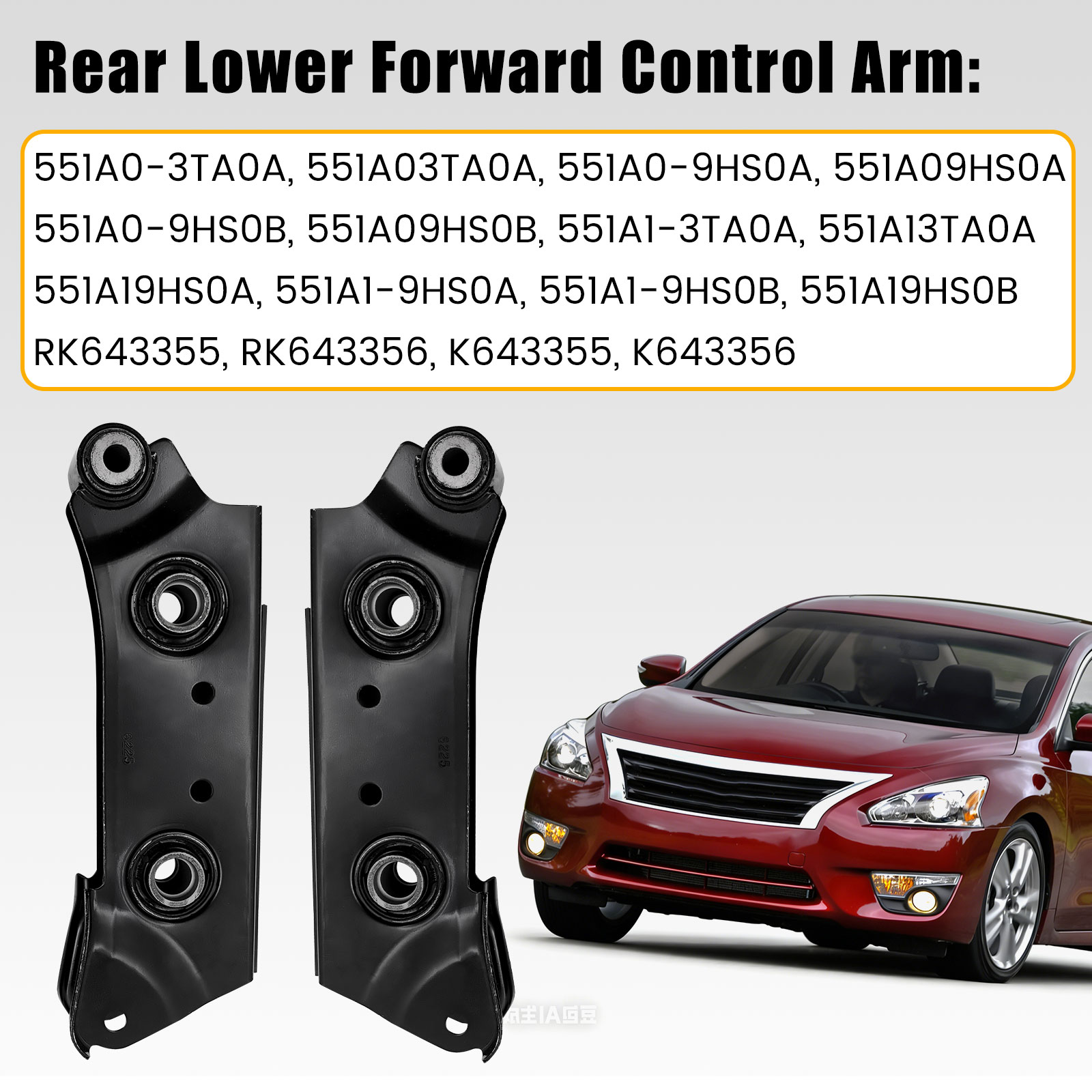 Rear Control Arm kit w/Rear Bar Stabilizer Link Fits for Nissan Altima 2.5L 3.5L 2013-2018, Maxima 3.5L 2016-2018