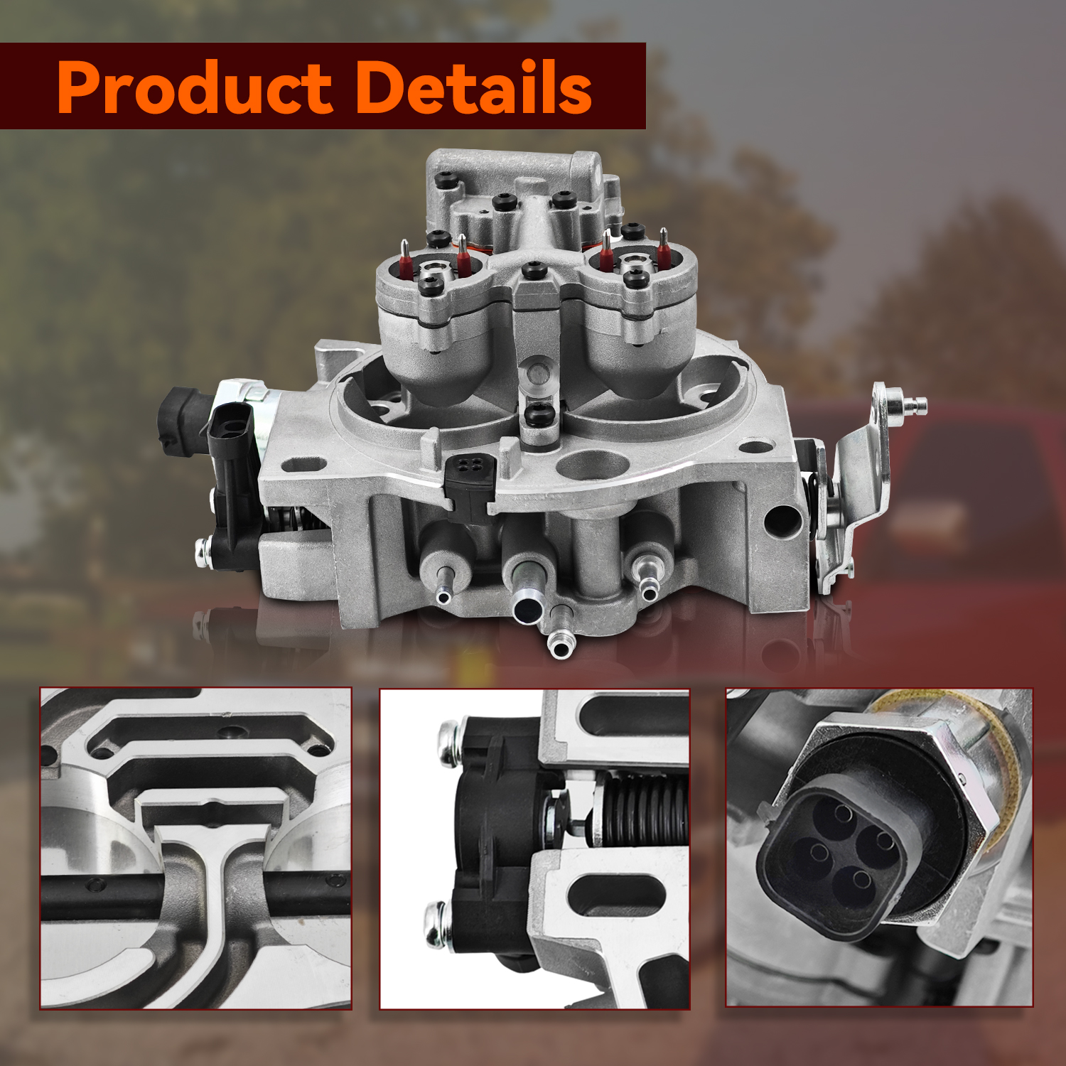 Throttle Body with Fuel Injector Compatible with Chevy & GMC 350 5.7L C1500 C2500 K1500 K2500 Suburban Tahoe Silverado 1987-1990