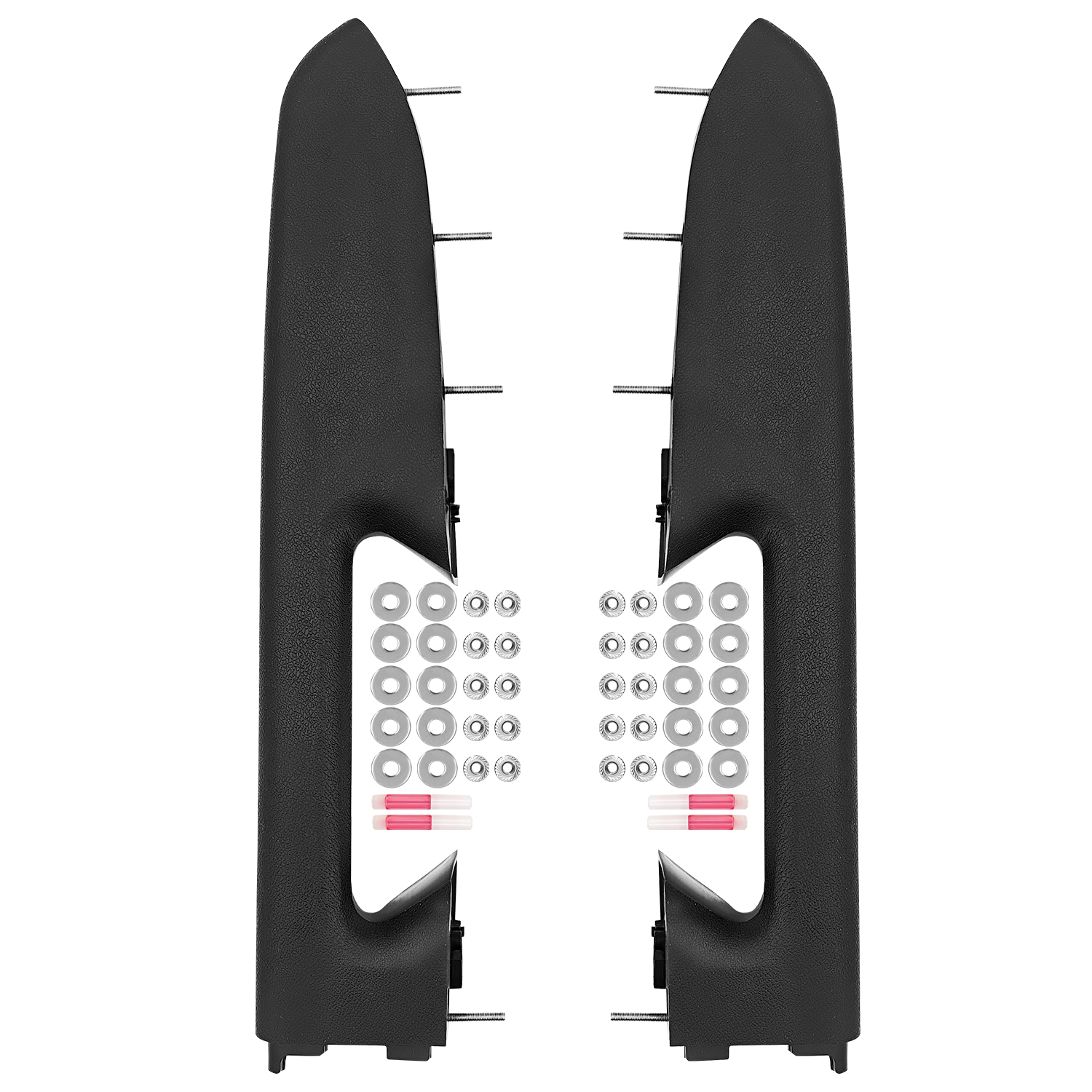 Black Front Left & Right Door Panel Armrest Repair Kit Fits for Chevy Silverado for GMC Sierra 1500 2500HD 3500HD 2010-2014 wi/Release Handle Below Armrest