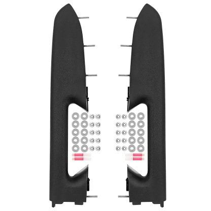 Black Front Left & Right Door Panel Armrest Repair Kit Fits for Chevy Silverado for GMC Sierra 1500 2500HD 3500HD 2010-2014 wi/Release Handle Below Armrest