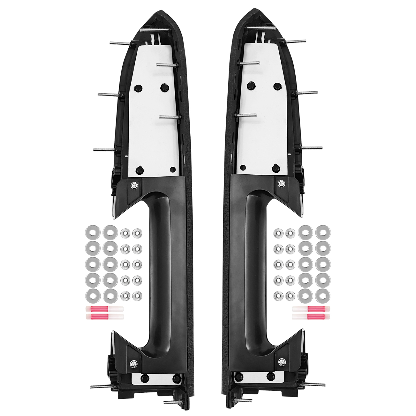Black Front Left & Right Door Panel Armrest Repair Kit Fits for Chevy Silverado for GMC Sierra 1500 2500HD 3500HD 2010-2014 wi/Release Handle Below Armrest