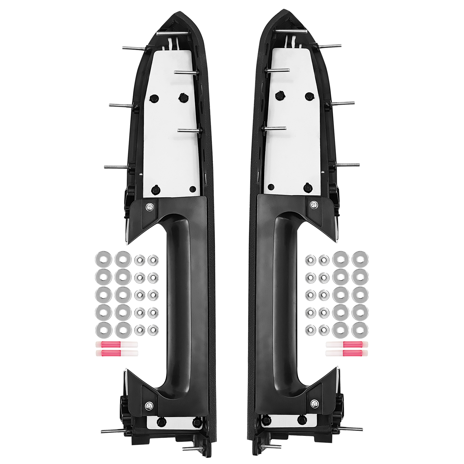 Black Front Left & Right Door Panel Armrest Repair Kit Fits for Chevy Silverado for GMC Sierra 1500 2500HD 3500HD 2010-2014 wi/Release Handle Below Armrest