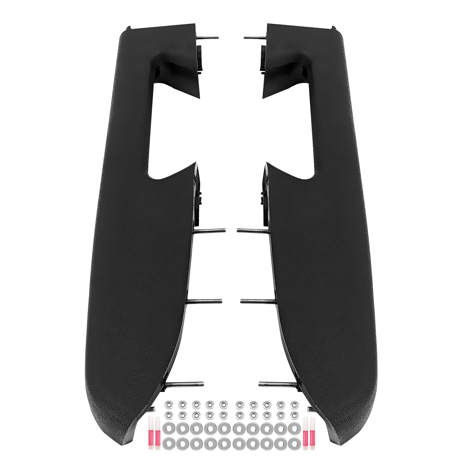 Black Front Left & Right Door Panel Armrest Repair Kit Fits for Chevy Silverado for GMC Sierra 1500 2500HD 3500HD 2010-2014 wi/Release Handle Below Armrest