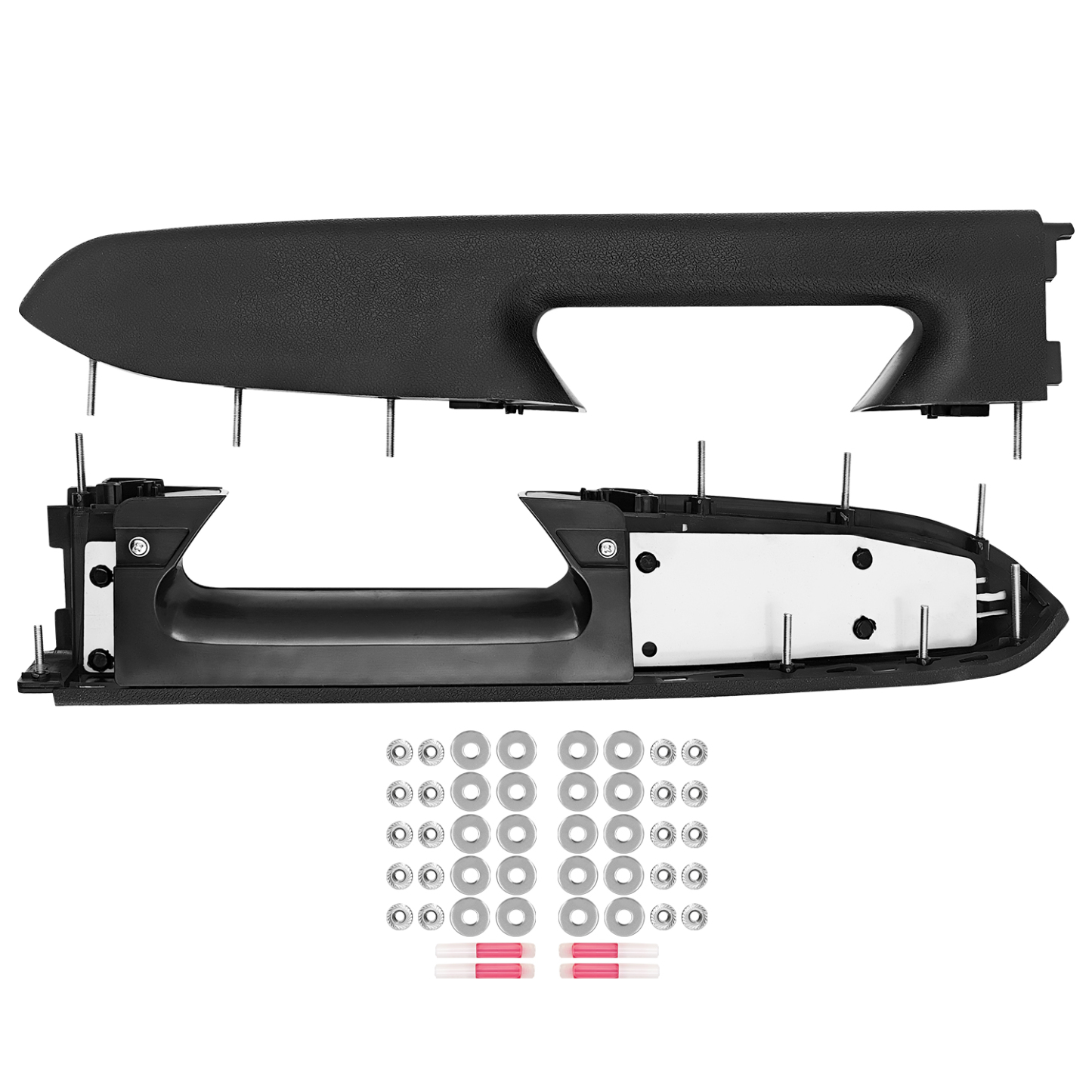 Black Front Left & Right Door Panel Armrest Repair Kit Fits for Chevy Silverado for GMC Sierra 1500 2500HD 3500HD 2010-2014 wi/Release Handle Below Armrest