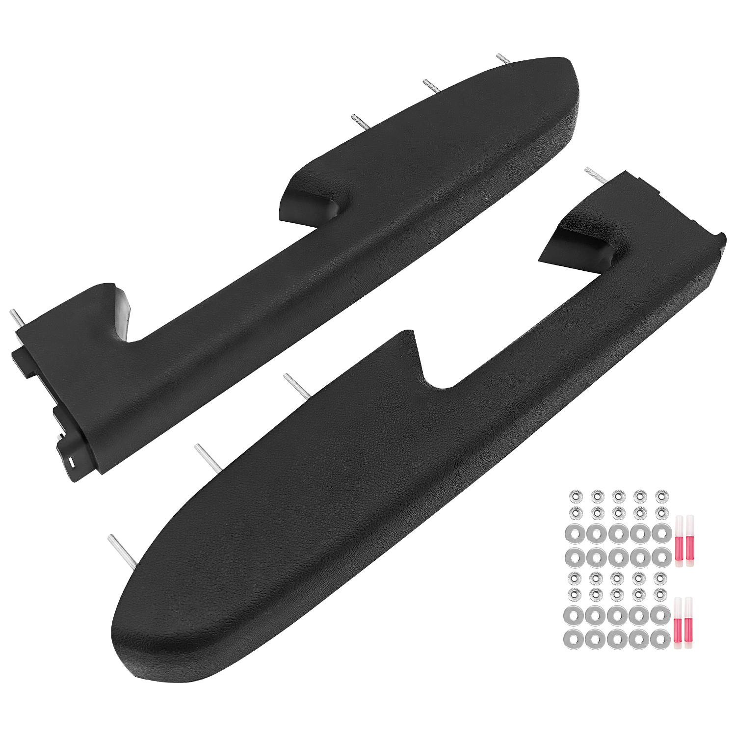 Black Front Left & Right Door Panel Armrest Repair Kit Fits for Chevy Silverado for GMC Sierra 1500 2500HD 3500HD 2010-2014 wi/Release Handle Below Armrest