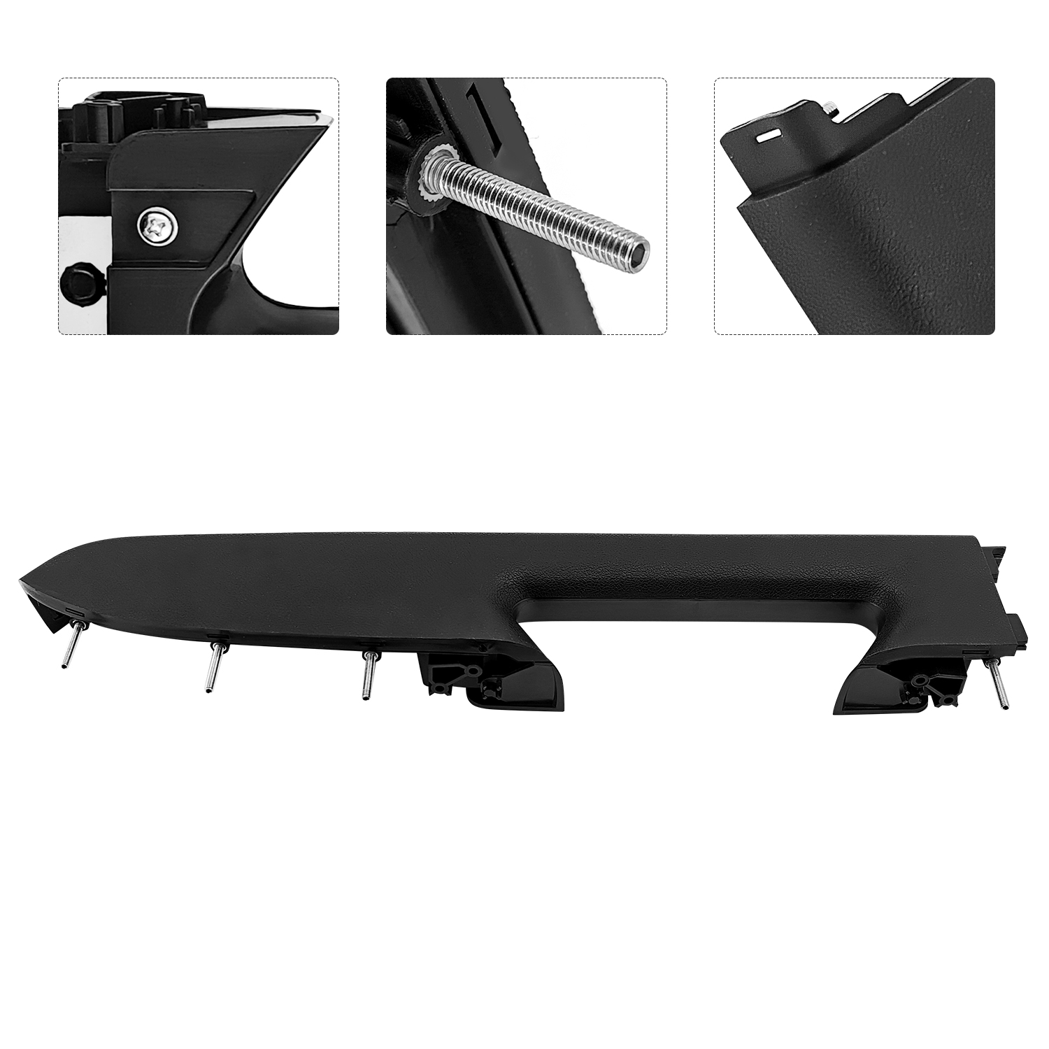 Black Front Left & Right Door Panel Armrest Repair Kit Fits for Chevy Silverado for GMC Sierra 1500 2500HD 3500HD 2010-2014 wi/Release Handle Below Armrest