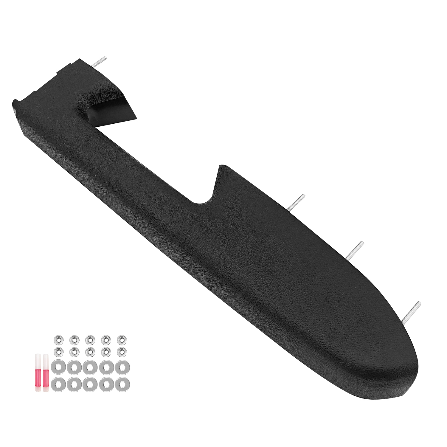 Black Front Right Driver Side Door Panel Armrest Repair Kit Fits for Chevy Silverado for GMC Sierra 1500 2500HD 3500HD 2010-2014 wi/Release Handle Below Armrest