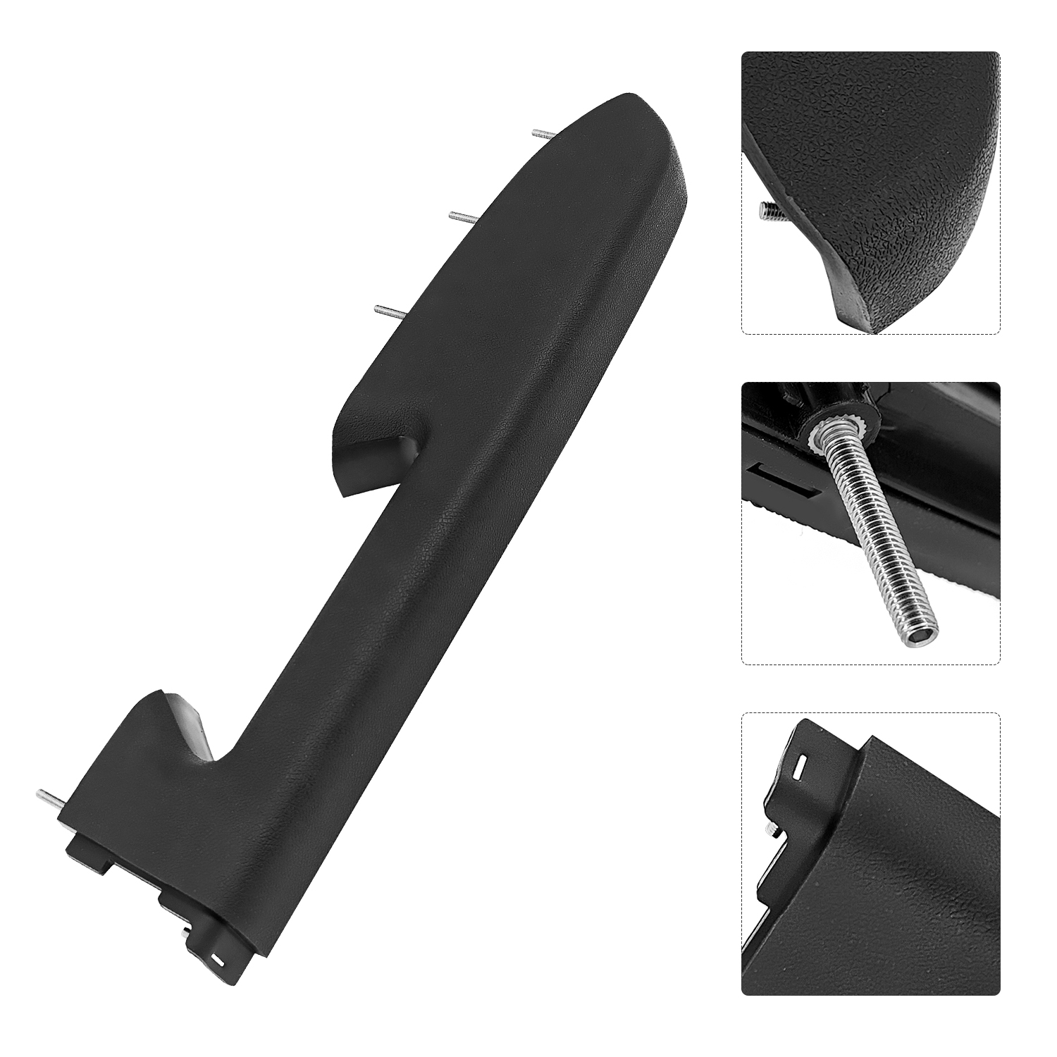 Black Front Right Driver Side Door Panel Armrest Repair Kit Fits for Chevy Silverado for GMC Sierra 1500 2500HD 3500HD 2010-2014 wi/Release Handle Below Armrest