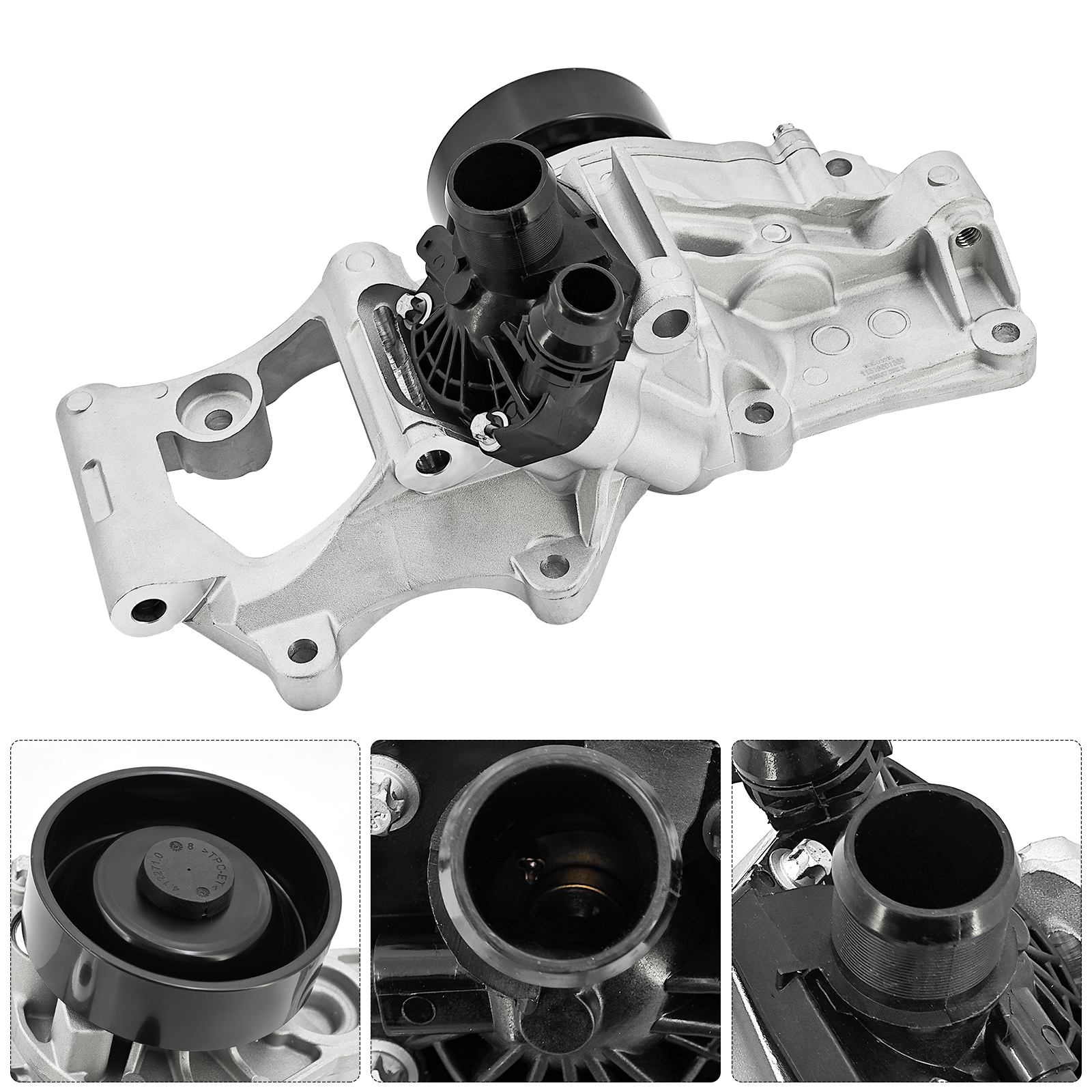 Water Pump w/Thermostat and Bracket Fits for BMW X1/X2 2.0L (2016-2019) for Mini Cooper/Cooper Clubman/Cooper Countryman 1.5L 2.0L (2014-2019)