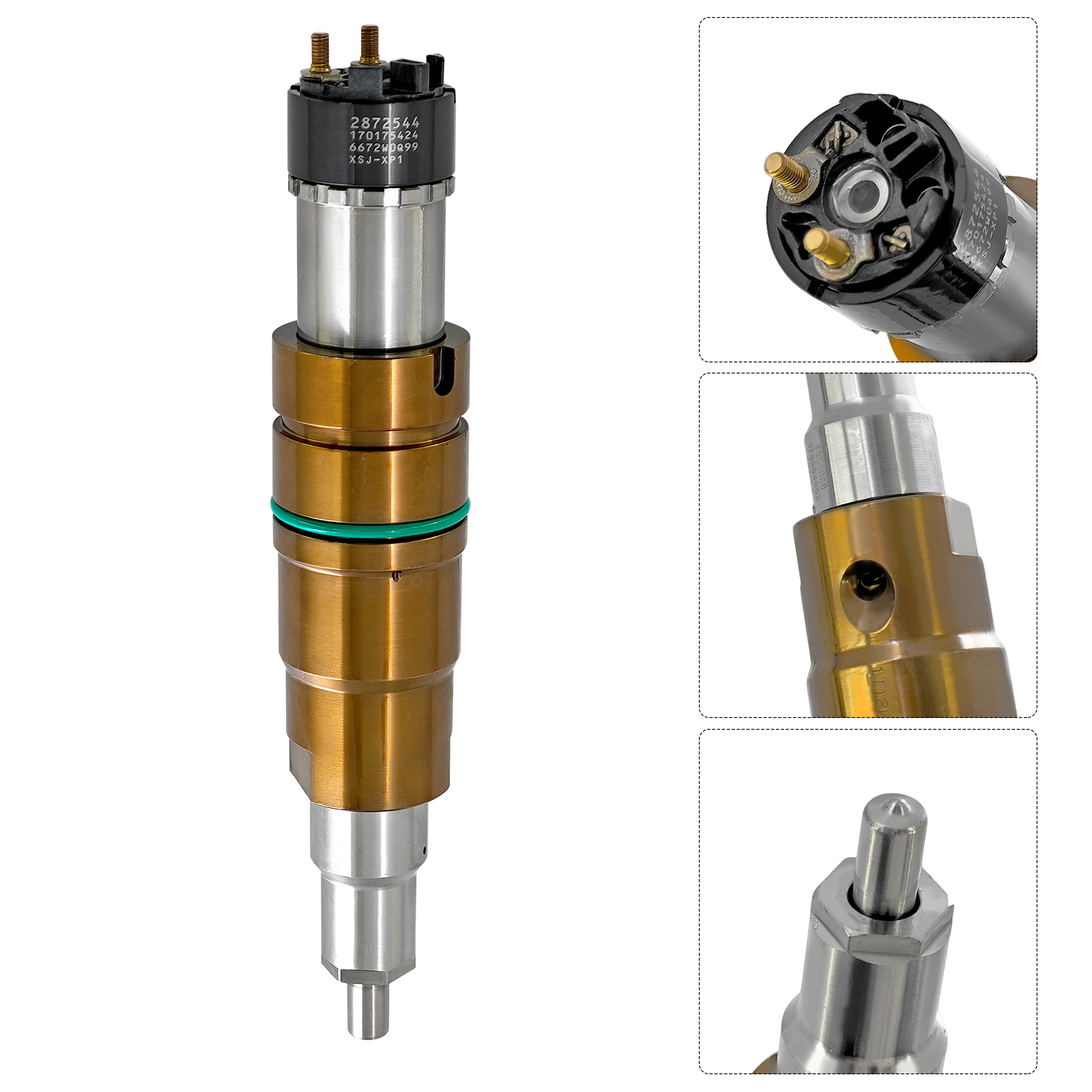 Fuel Injector W/Connector Tube fit for Cummins ISZ ISX ISX12 ISX15 Engine