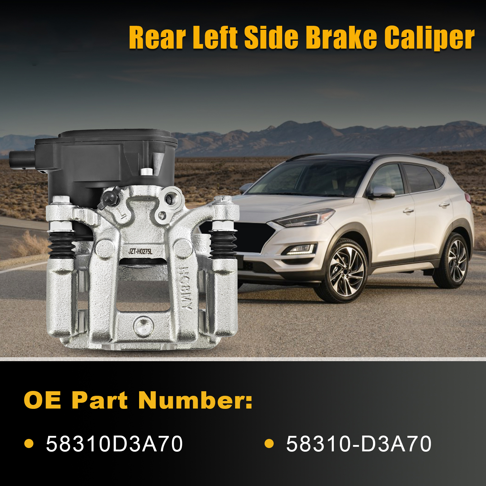 Rear Left Brake Caliper Fits Hyundai Tucson 2015-2020, Kia Sportage 2017-2022, with Electric Parking Brake