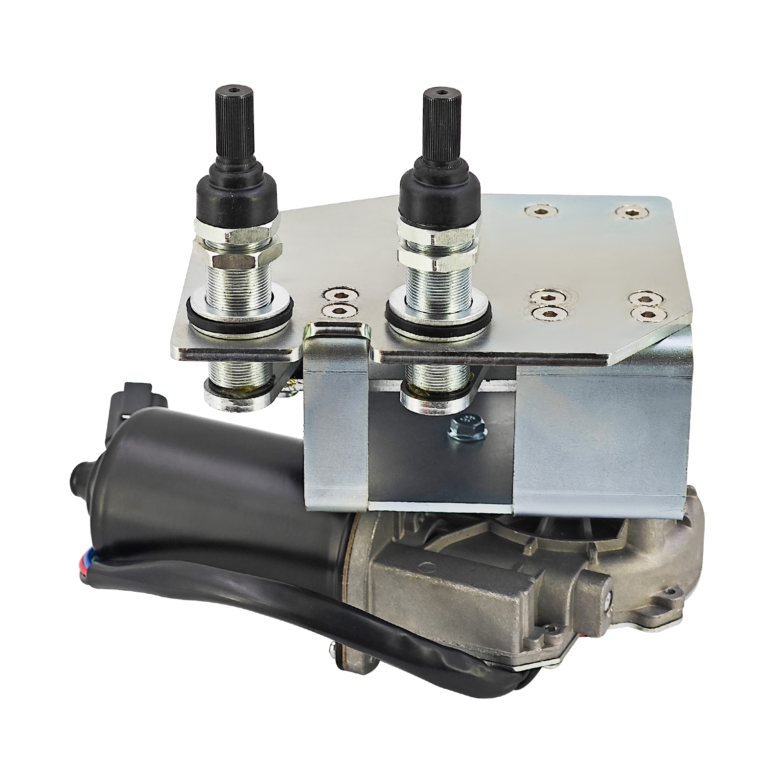 Windshield Wiper Motor Assembly for Caterpillar Cat 938K 938M 924K 926M 930K 930M Wheel Loaders, Includes Caps & Hardware