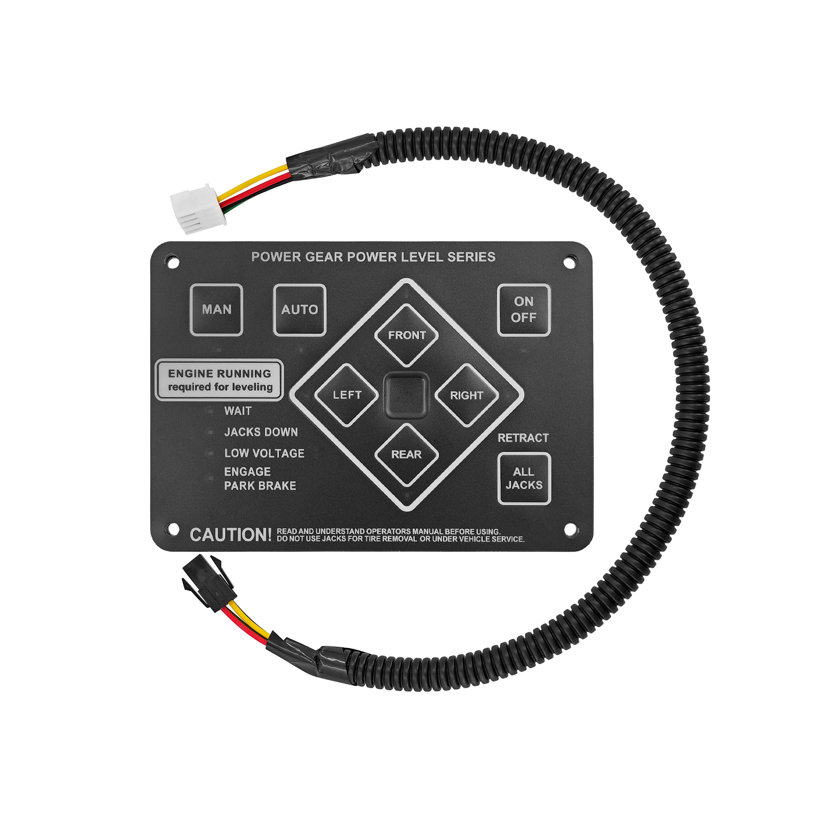 RV Leveling Touch Control Panel w/Harness Adapter Fits for Lippert Power Gear; for Kwikee Ground Control and Travel Trailer Leveling System