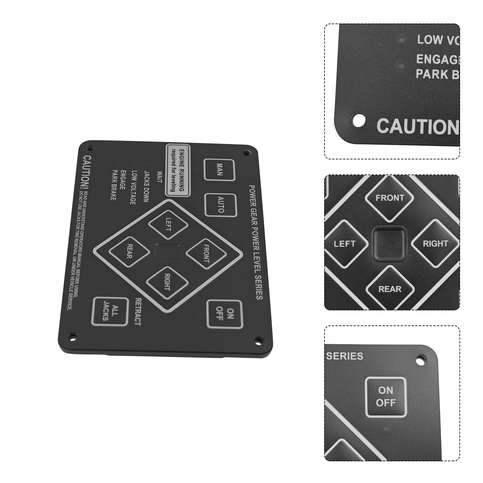 RV Leveling Touch Control Panel w/Harness Adapter Fits for Lippert Power Gear; for Kwikee Ground Control and Travel Trailer Leveling System
