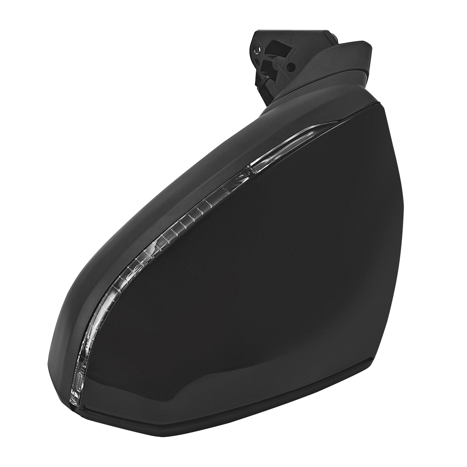 Left Driver Side Mirror 15+1 Wires w/Camera for Audi 2017-2019 Q7 Prestige/Premium (Plus) Sport; ECHR, Lane Change Assist, Power Adjustment and Folding, Heated, Turn Signals, Memory, Black