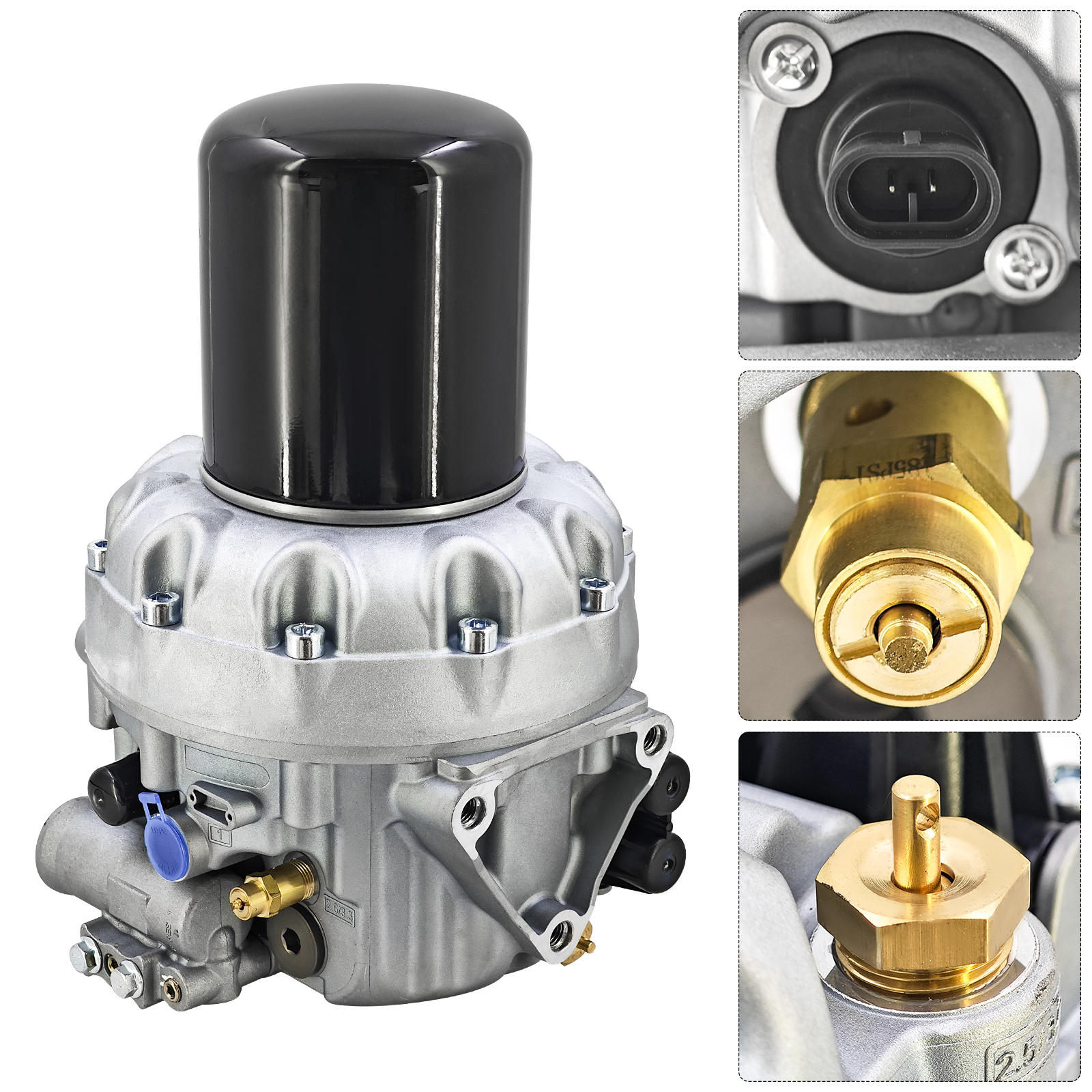 Air Dryer with Purge Tank Fit for Peterbilt | For Kenworth For Volvo For Meritor For Mack Truck 12V