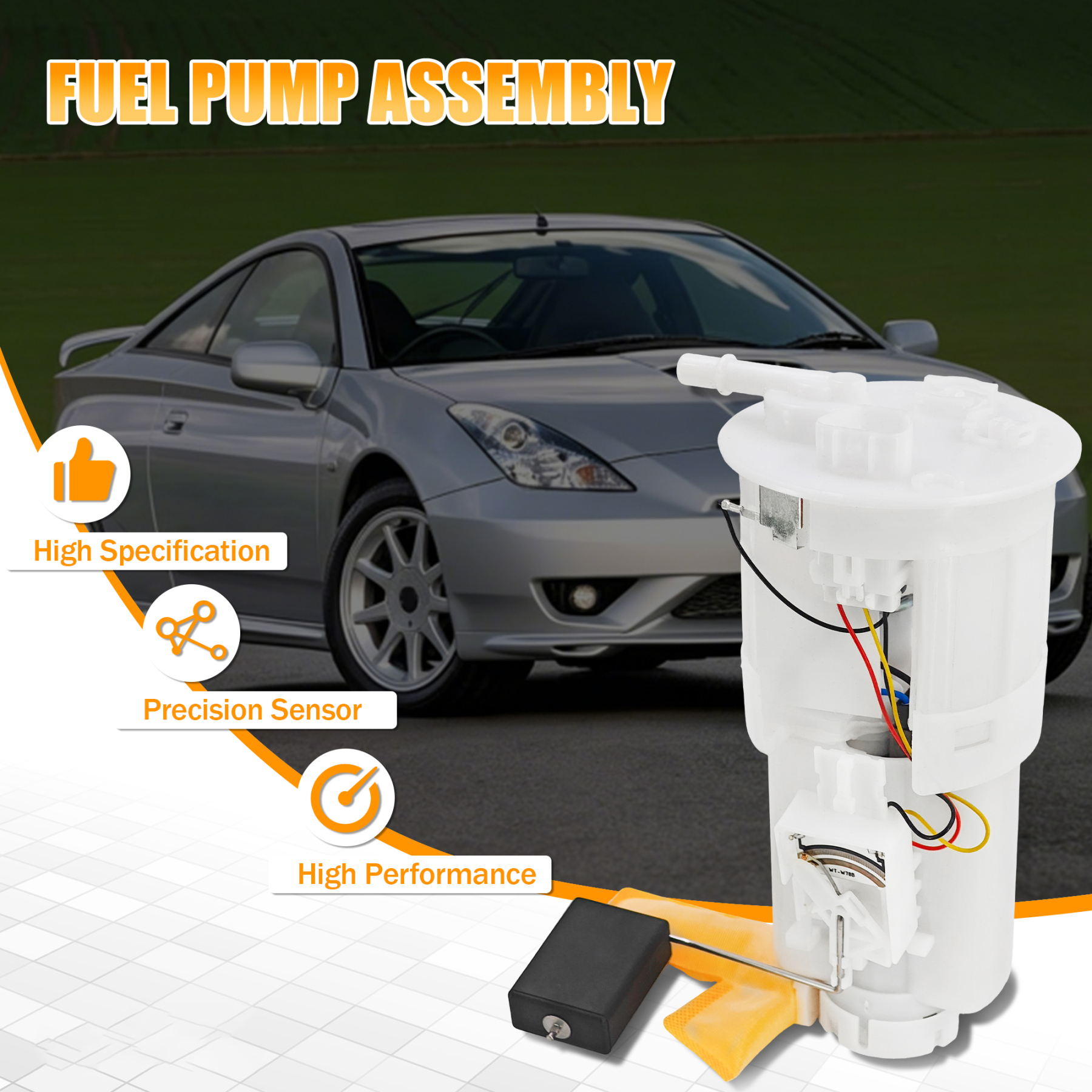 Fuel Pump for Toyota Celica GT/GTS MR2 Spyder 1.8L 2000-2005 Dual Fuel Line Fuel Pump