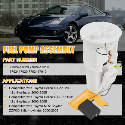 Fuel Pump for Toyota Celica GT/GTS MR2 Spyder 1.8L 2000-2005 Dual Fuel Line Fuel Pump