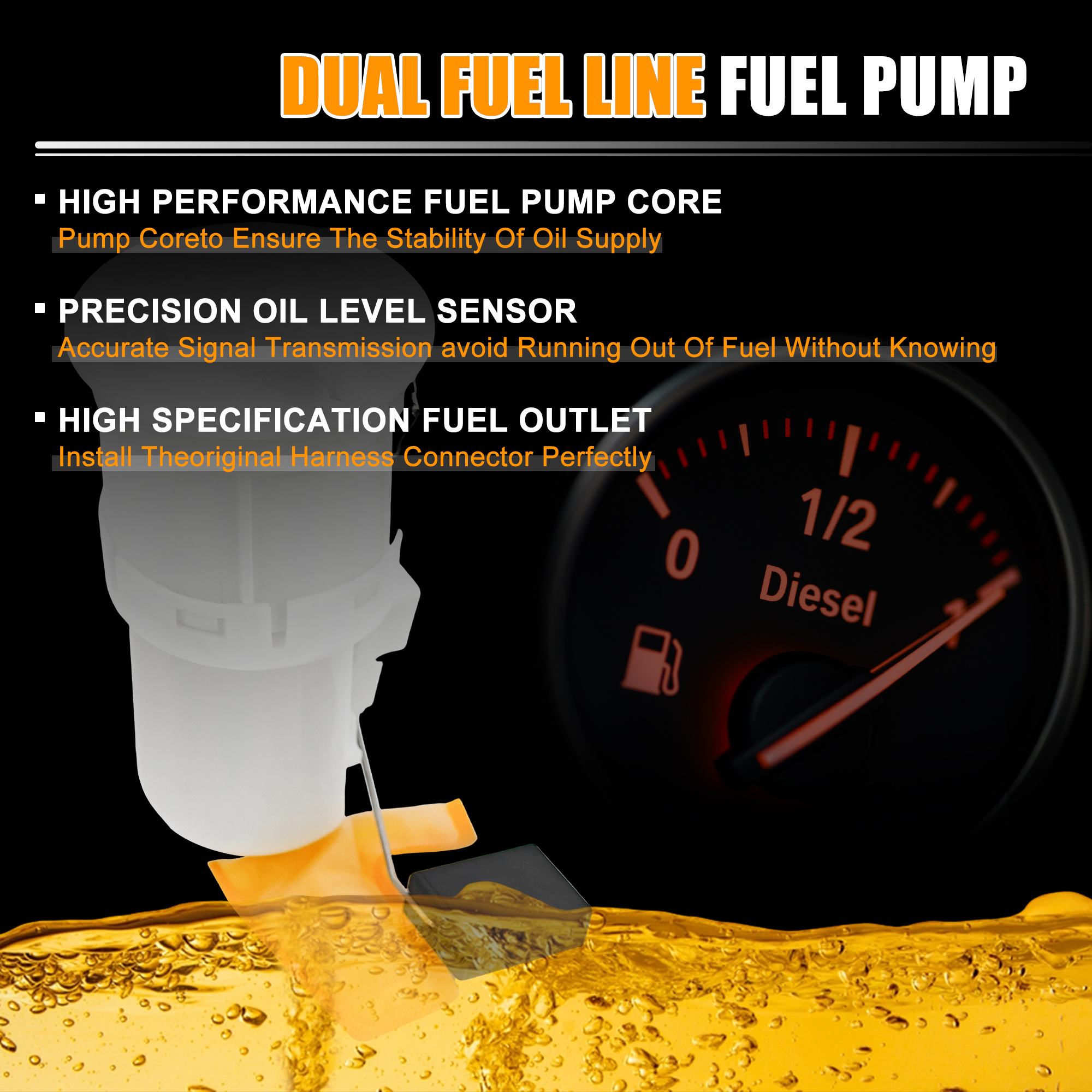 Fuel Pump for Toyota Celica GT/GTS MR2 Spyder 1.8L 2000-2005 Dual Fuel Line Fuel Pump