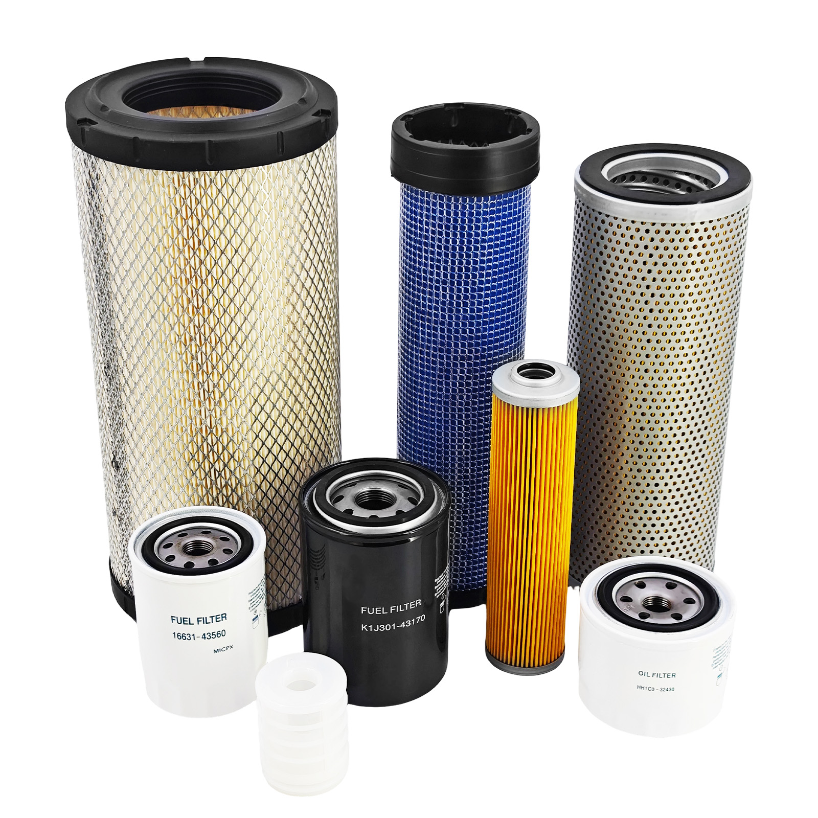 8 Pcs K38889902 Maintenance Filter Kit Compatible with Takeuchi TL12V2 and TL12R2