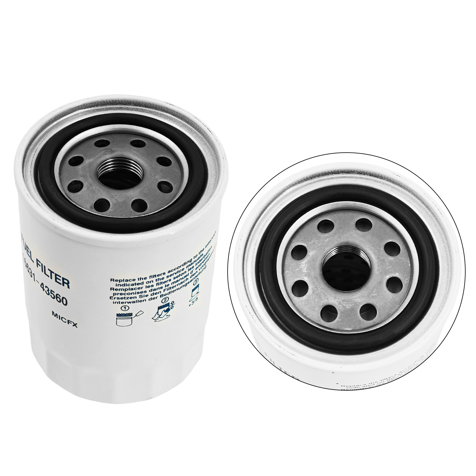 8 Pcs K38889902 Maintenance Filter Kit Compatible with Takeuchi TL12V2 and TL12R2