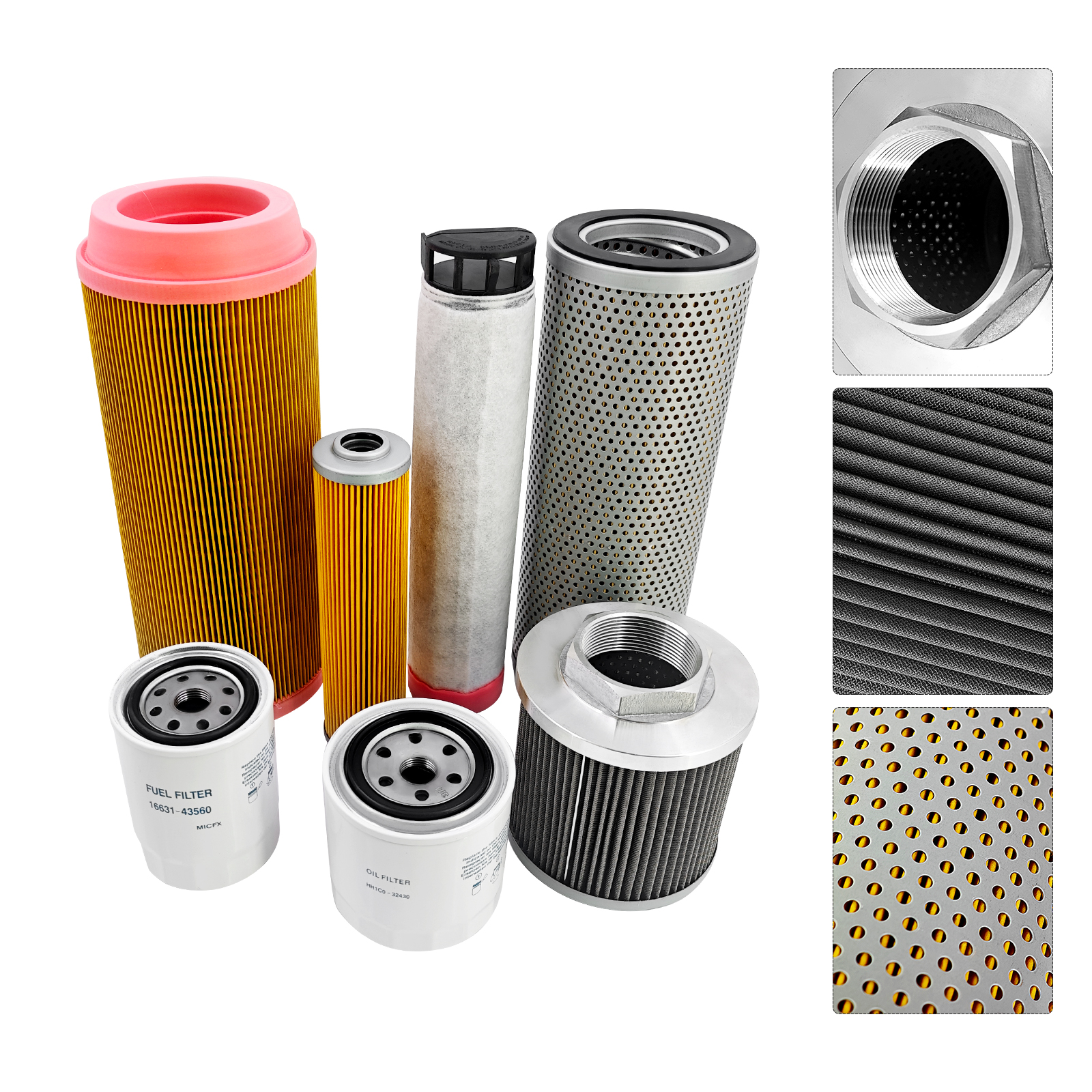 7 Pcs Maintenance Filter Kit for Takeuchi TL8 Compact Track Loaders for Kubota V3307 Engine