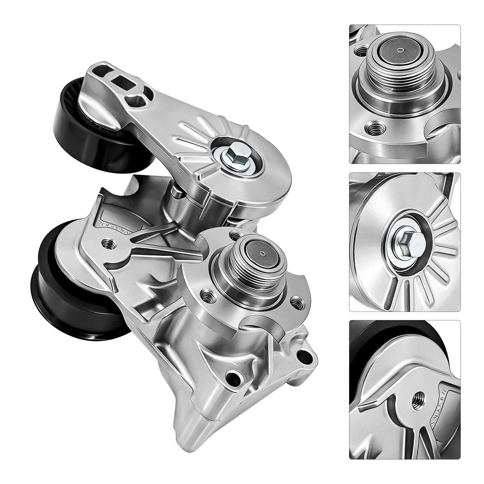 Drive Belt Tensioner Idler Pulley Fits for Land Rover 2014-2022 LR079294 for Range Rover Sport 3.0L 2014-2019, 5.0L 2014-2022