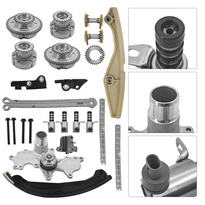 Timing Chain Kits Fit for Ford F-150 3.5 Ecoboost 2011-2013, Fit for Ford Transit-150/250/ 350/350 HD 3.5L 2015-2016, W/Water Pump VVT Solenoid