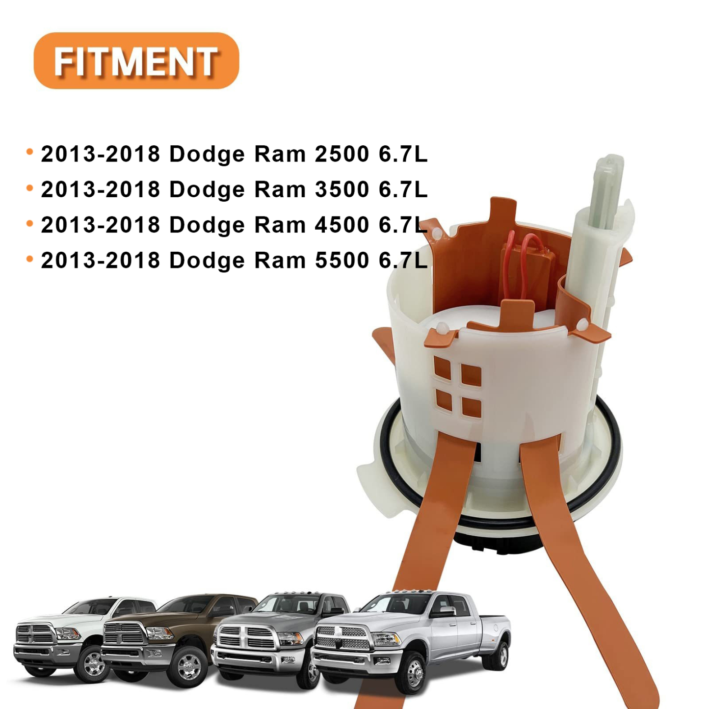 Diesel Exhaust Fluid Pump DEF Compatible with Dodge Ram 2500 3500 6.7L 2013-2018 68085908AH