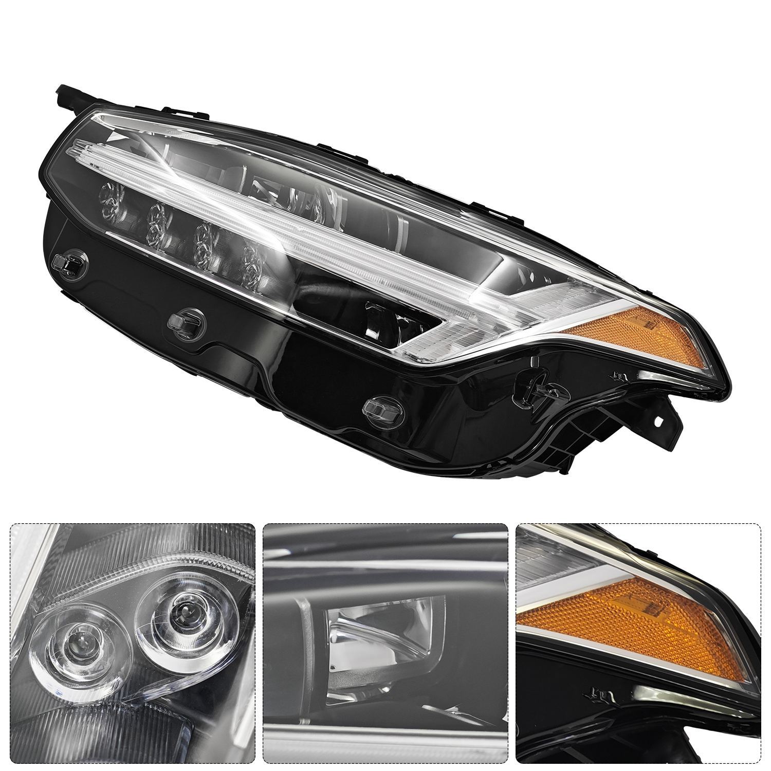 Left LED Headlight Compatible with Volvo XC90 2.0L 2016-2018 -Driver Side