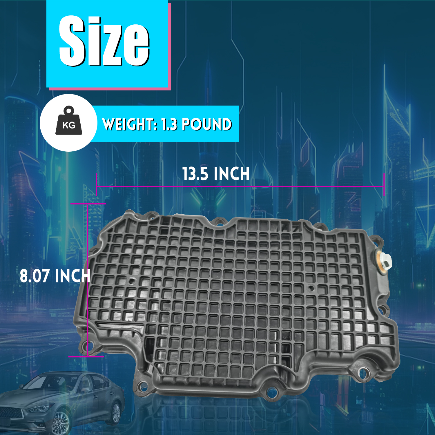 11110-5CA2A Lower Engine Oil Pan Fits for Infiniti Q50 2016-2022 3.0L V6 RWD