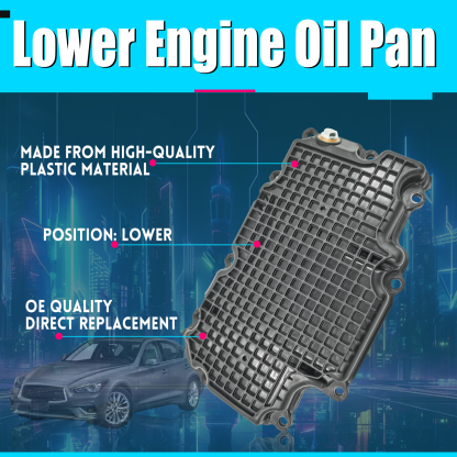 11110-5CA2A Lower Engine Oil Pan Fits for Infiniti Q50 2016-2022 3.0L V6 RWD