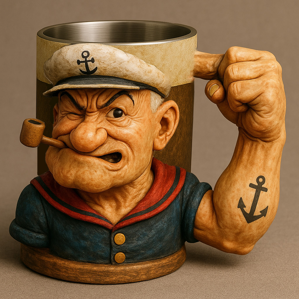 3D Popeye Power Mug
