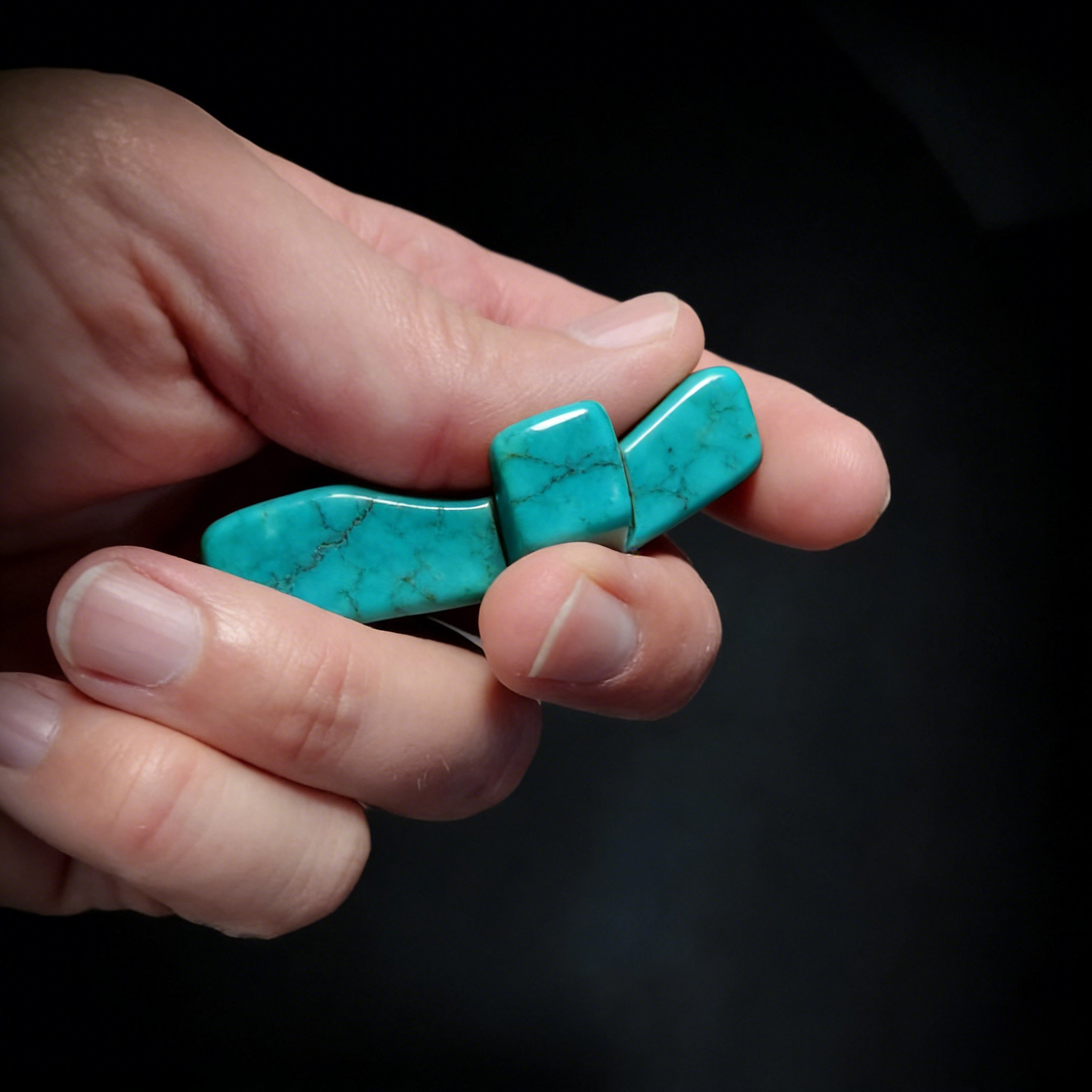 ✝️Natural Turquoise Pocket Cross: Handcrafted for Peace & Serenity❤️