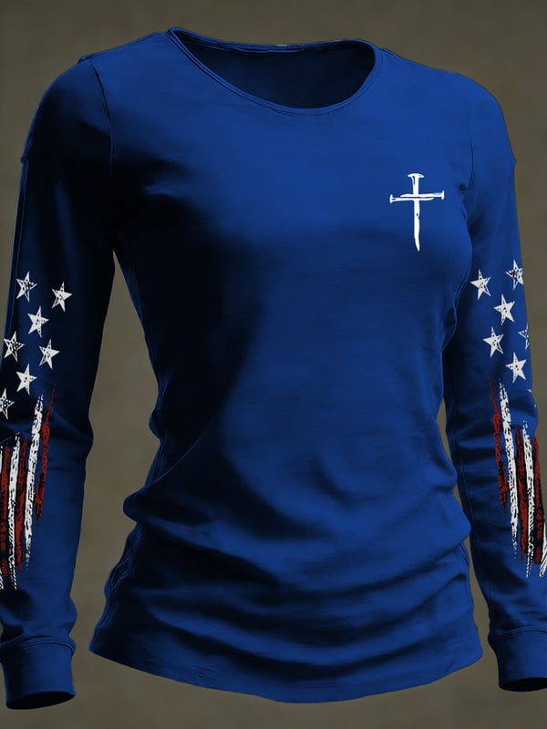 Casual faith-inspired long-sleeved T-shirt