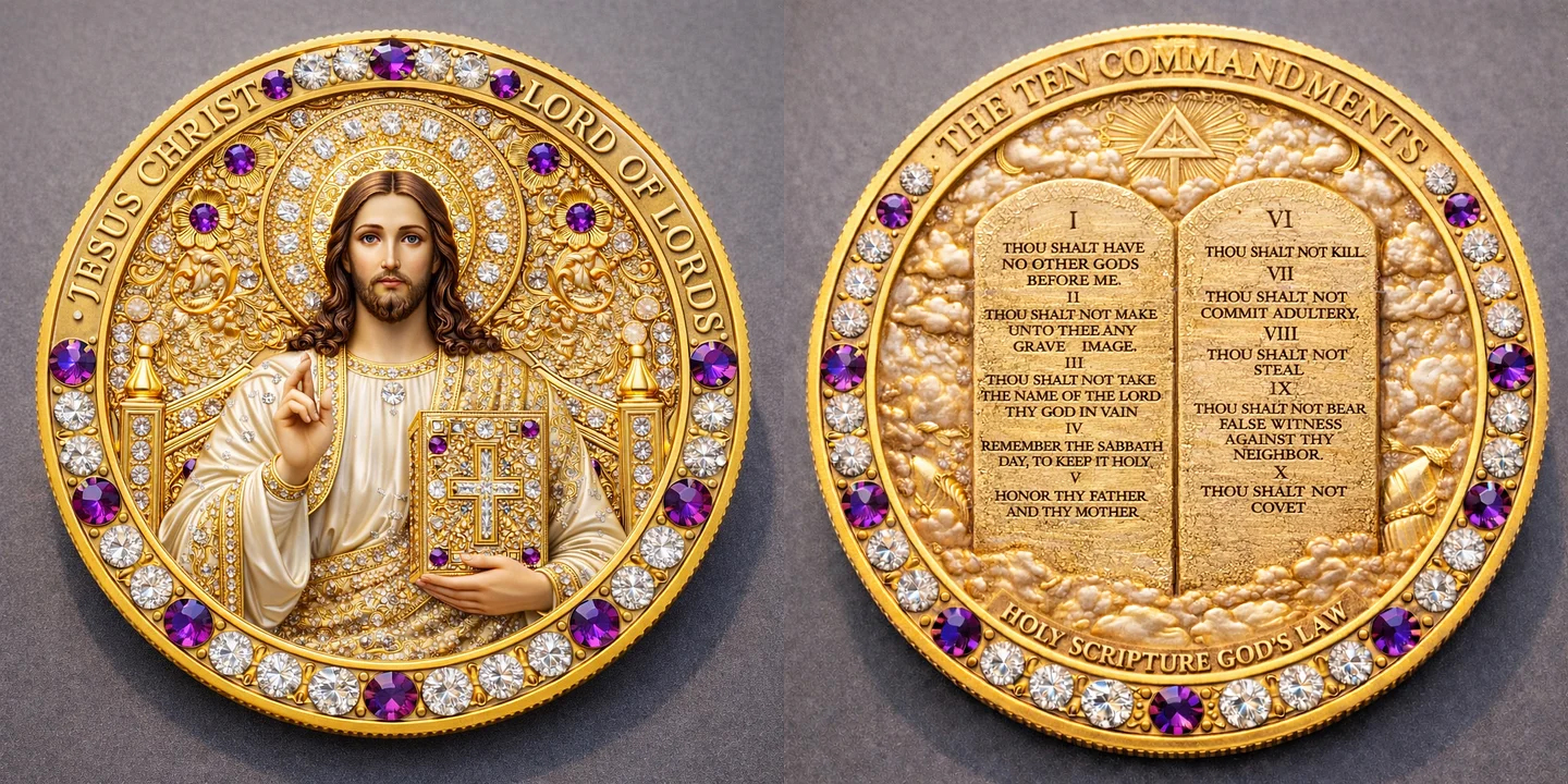 Jesus Christ & The Ten Commandments Commemorative Coin