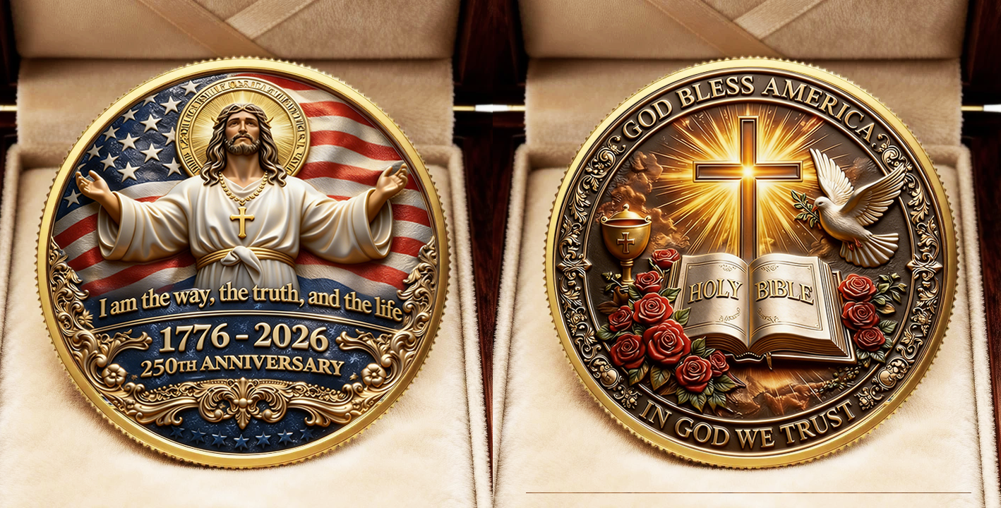 Faith and Freedom Anniversary Metal Commemorative Coin
