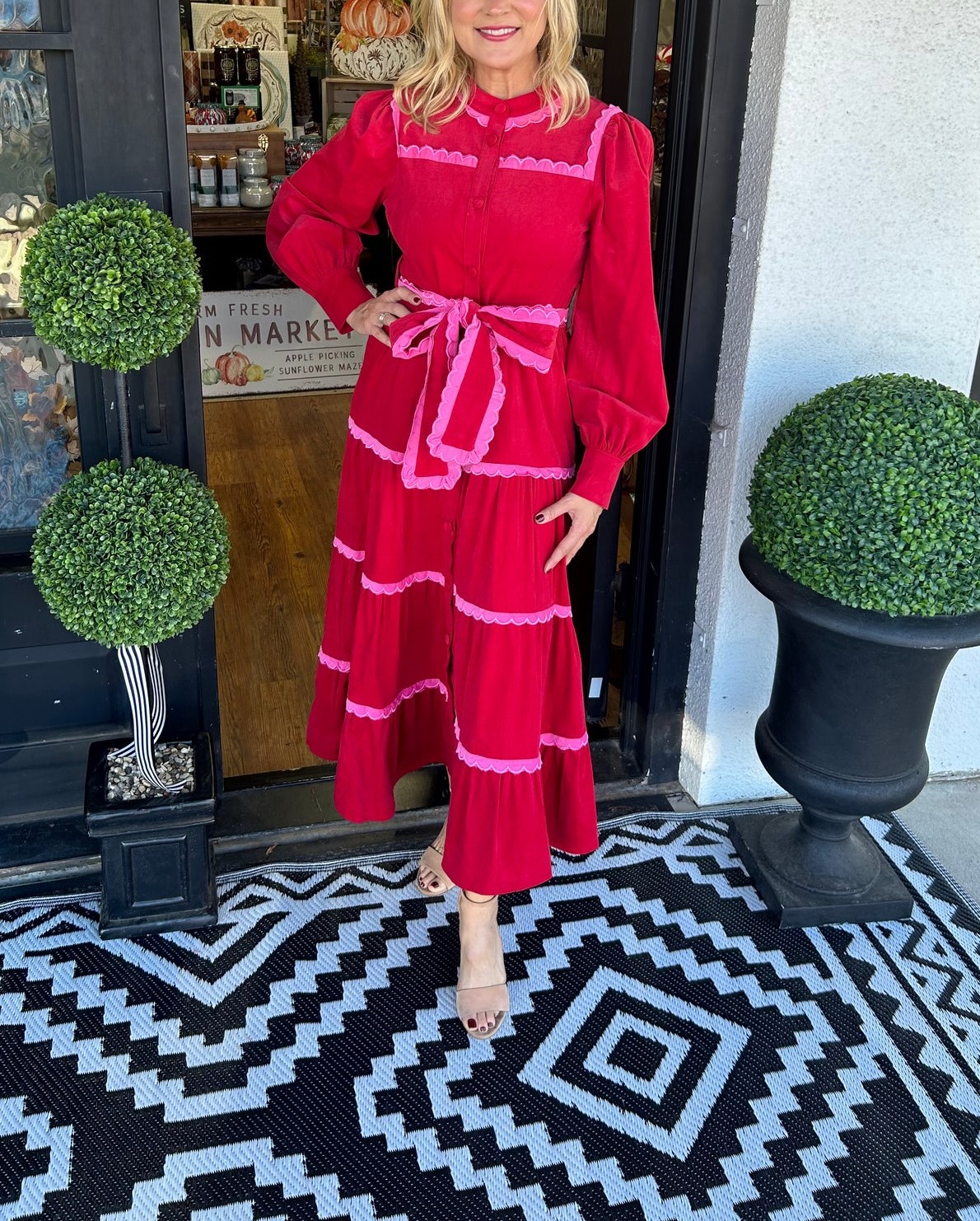 Women's Button Down Corduroy Dress