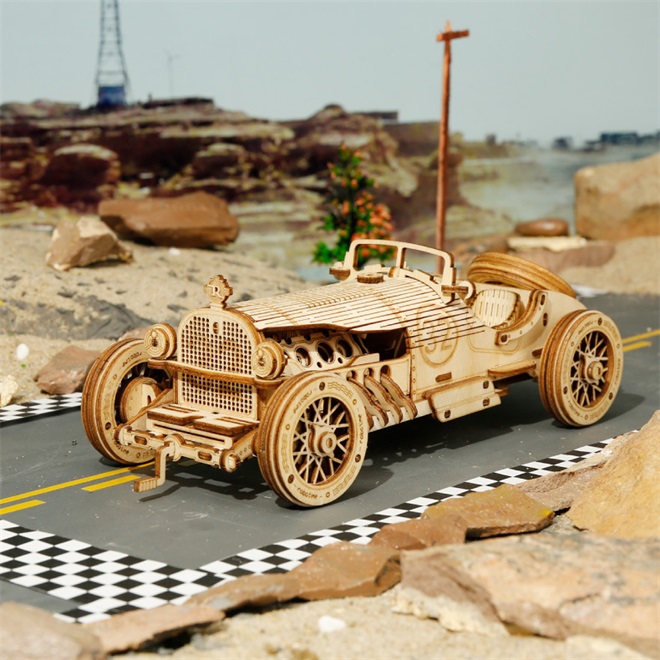 Super Wooden Mechanical Model Puzzle Set
